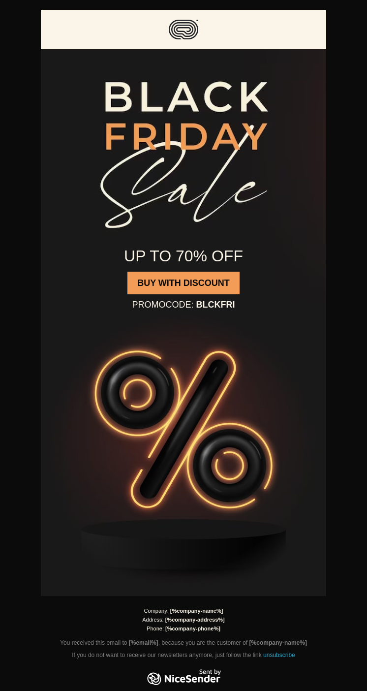 Sale for Black Friday
