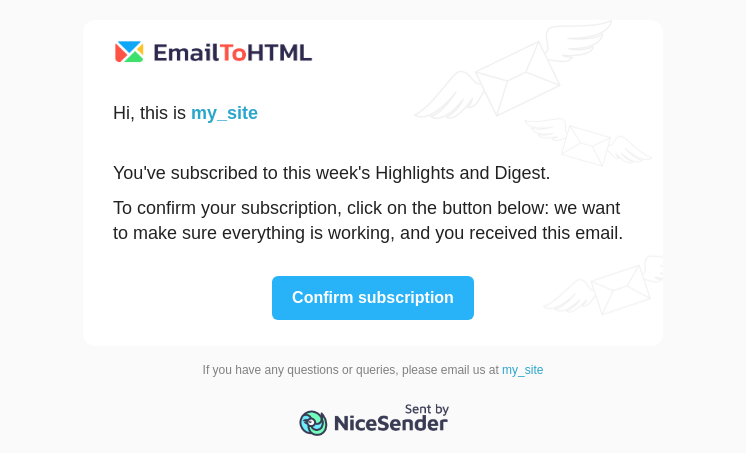 Email Confirmation