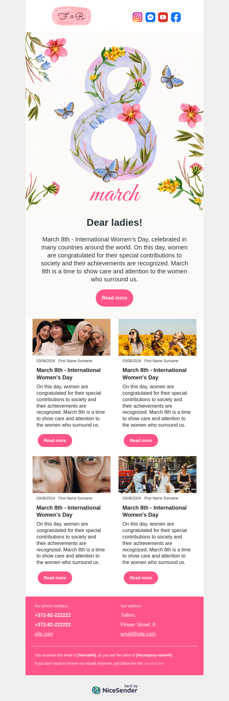 International Women's Day greetings