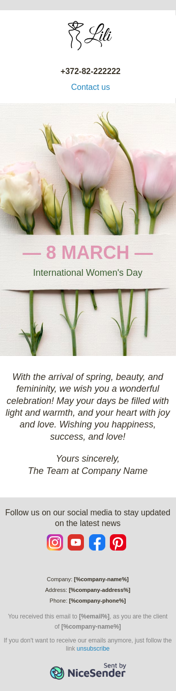 Wishes for International Women's Day