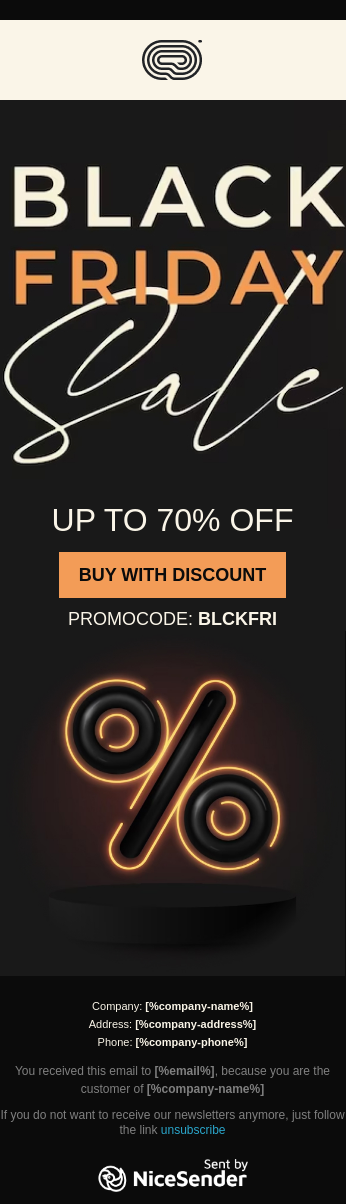 Sale for Black Friday