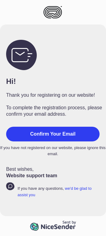 Registration Confirmation